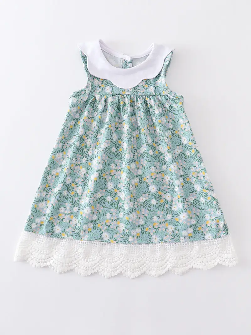 Daisy Scalloped Neck Dress