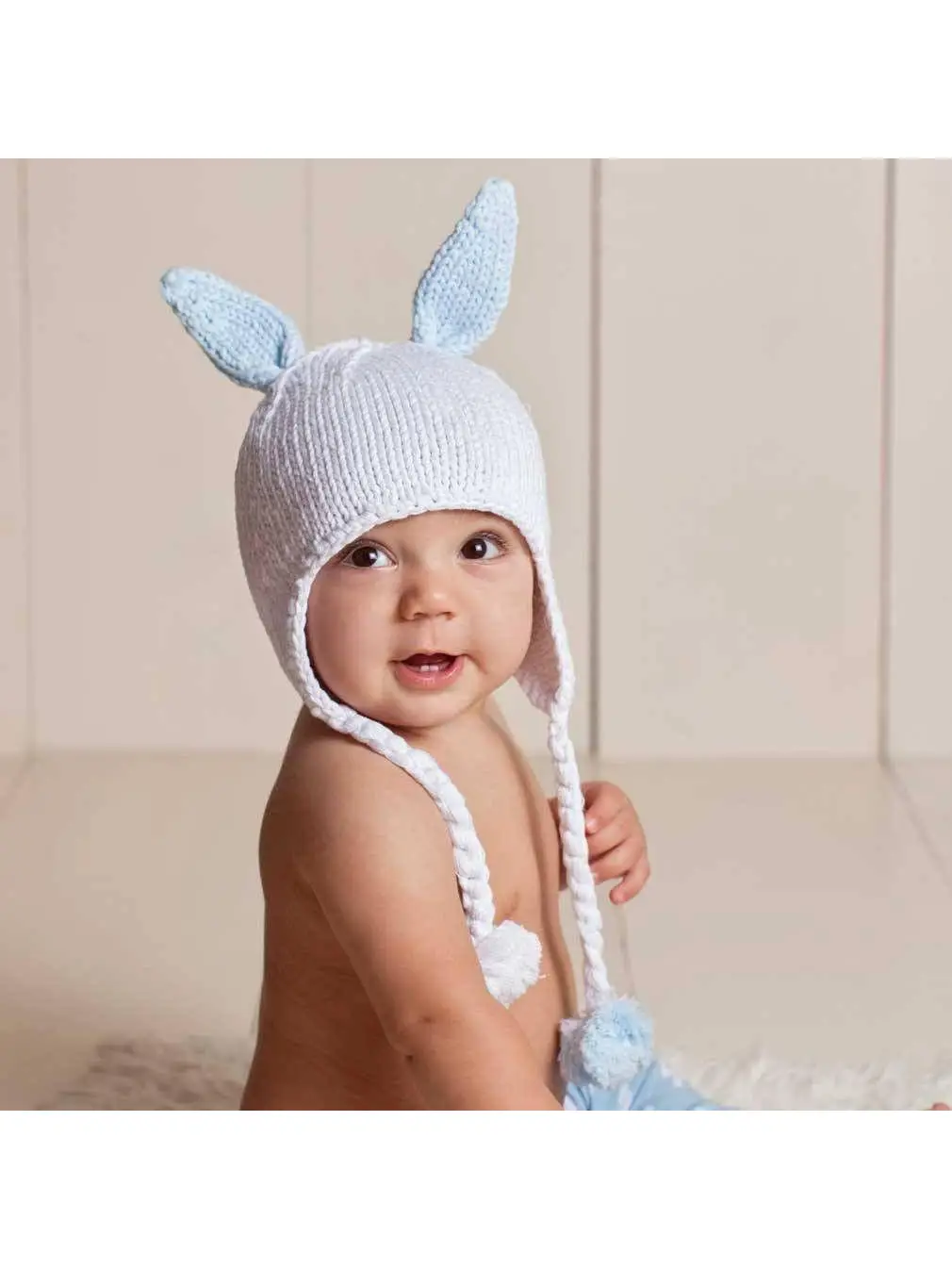 Bunny Ears Blue 0-6m