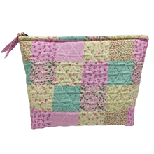 Load image into Gallery viewer, Spring Patches Quilted Cosmetic Bag

