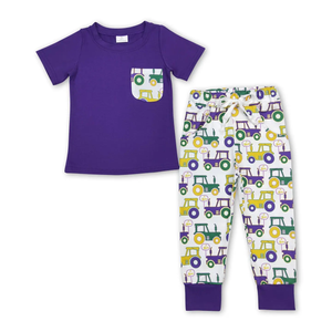 Mardi Gras Tractor Pj Set