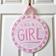Load image into Gallery viewer, It&#39;s a GIRL Door Hanger
