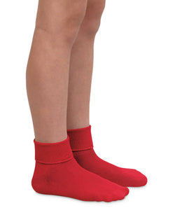 Jefferies Turn Cuff Socks Red - 2290