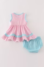 Load image into Gallery viewer, Pink Gingham Pumpkin Set
