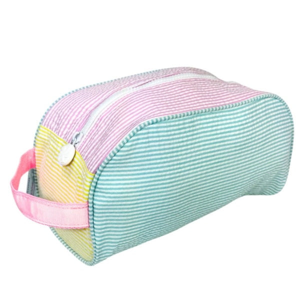 Colorblock Seersucker Travel Bag