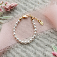 Load image into Gallery viewer, Audrey 14k Gold-Plated Pearl Bracelet
