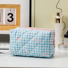Load image into Gallery viewer, Quilted Cotton Cosmetic Bags
