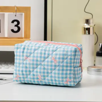 Quilted Cotton Cosmetic Bags