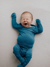 Load image into Gallery viewer, Blue Bamboo Infant PJ Set
