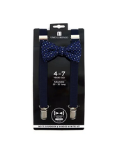 Load image into Gallery viewer, Boy&#39;s Suspender and Bow Tie Set
