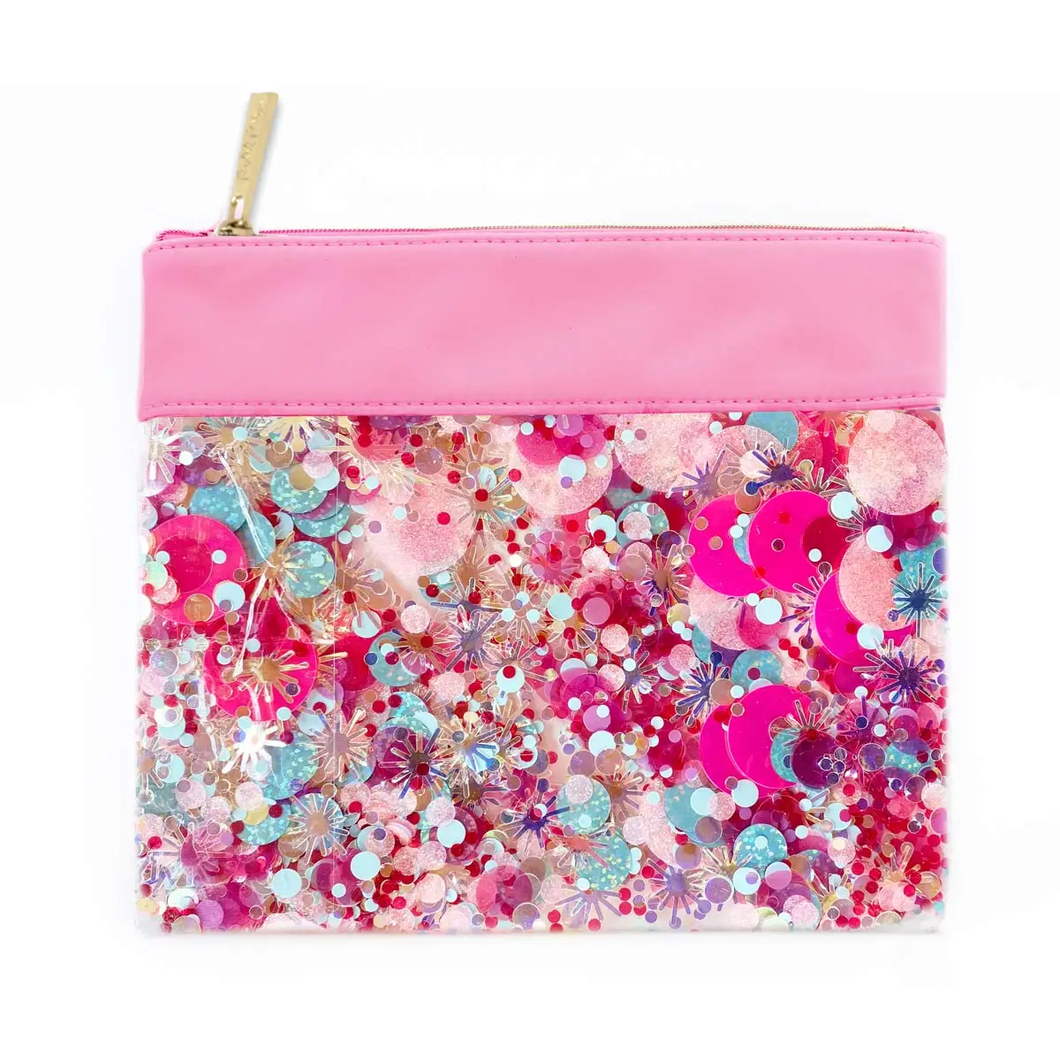 Think Pink Confetti Everything Pouch
