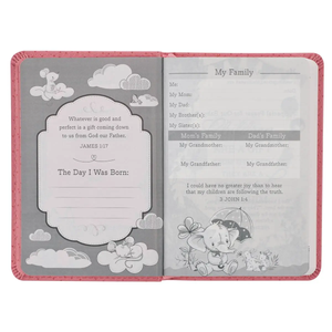 Infant Leather Bible - Pink