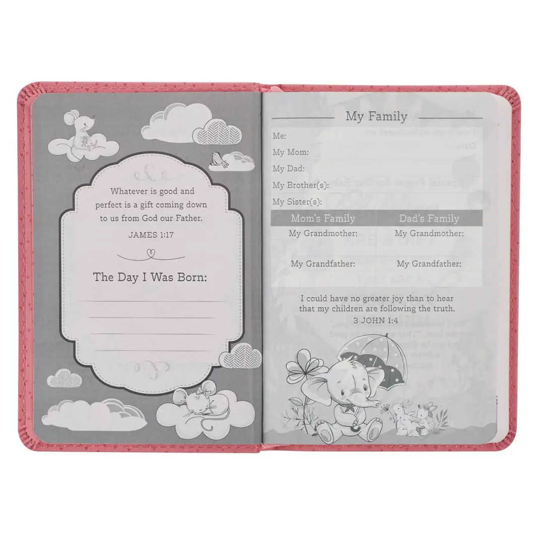 Infant Leather Bible - Pink