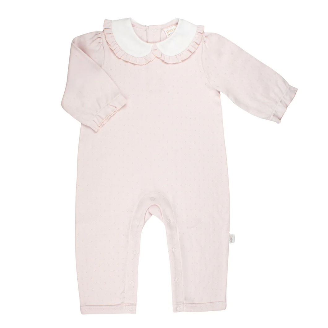 Girls Paty Pointelle Knit Romper
