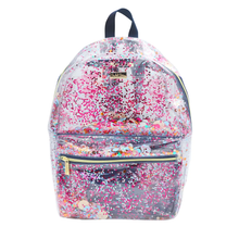 Load image into Gallery viewer, Navy Clear Confetti Backpack

