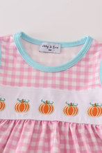 Load image into Gallery viewer, Pink Gingham Pumpkin Set
