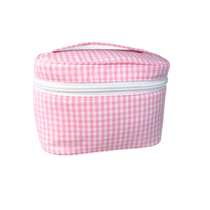 Pink Gingham Mini Travel Case