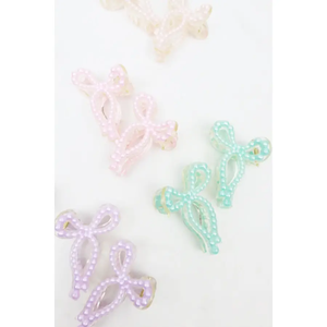 Pearl Ribbon Mini Clip