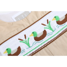 Load image into Gallery viewer, Smocked Mallard Overalls
