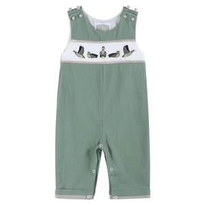 Smocked Flying Mallard Overalls