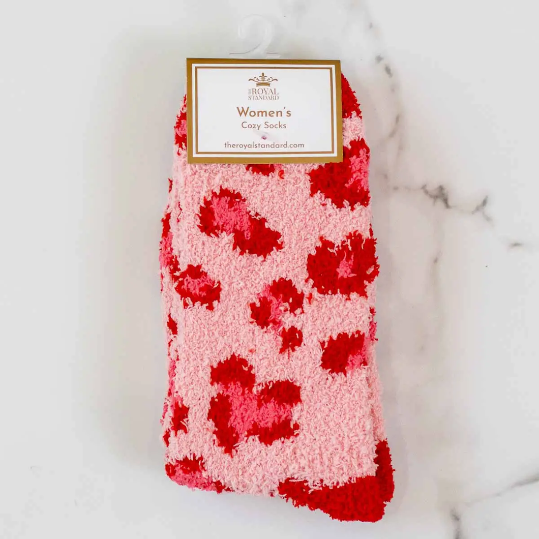 Leopard Valentine Plush Socks