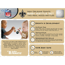 Load image into Gallery viewer, New Orleans Saints NFL Wood Rattle Set
