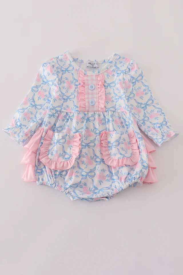 Bow & Ruffles Long Sleeve Bubble