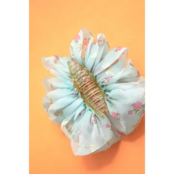 Large Floral Sheer Hair Clip