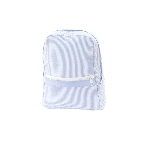 Baby Blue Seersucker Toddler Backpack