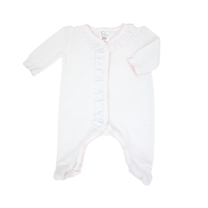 Paty Knit Footie with Eyelet Trim