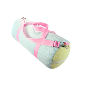 Colorblock Seersucker Duffle