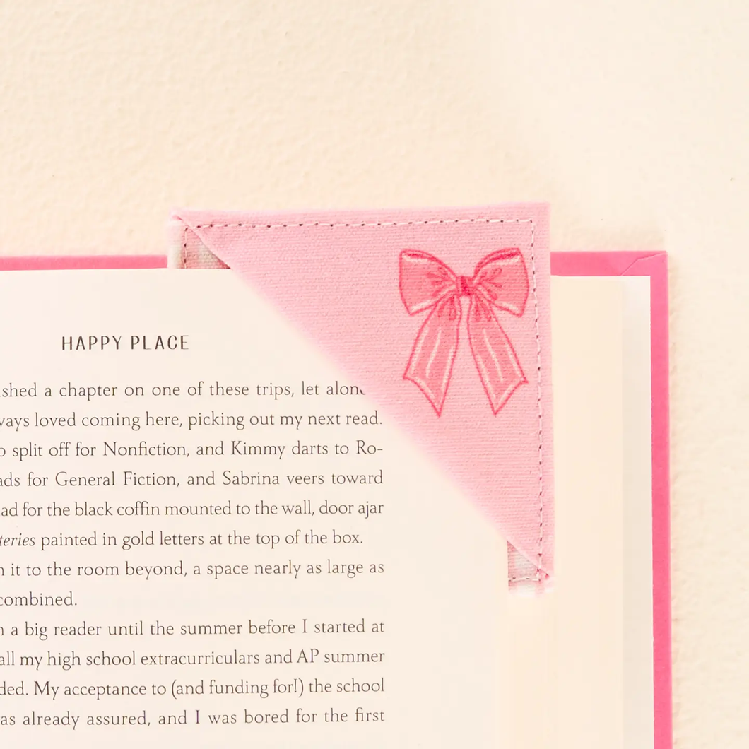 Fabric Gingham Corner Bookmark
