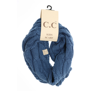 Kids Cable Knit Infinity Scarf