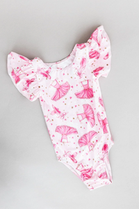 Little Ballerina Flutter Sleeve Leotard