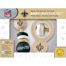 Load image into Gallery viewer, New Orleans Saints NFL Wood Rattle Set
