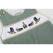 Load image into Gallery viewer, Smocked Flying Mallard Overalls
