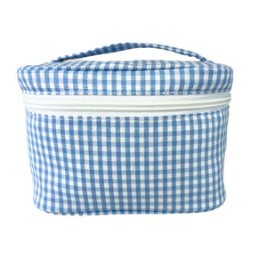 Blue Gingham Mini Travel Case