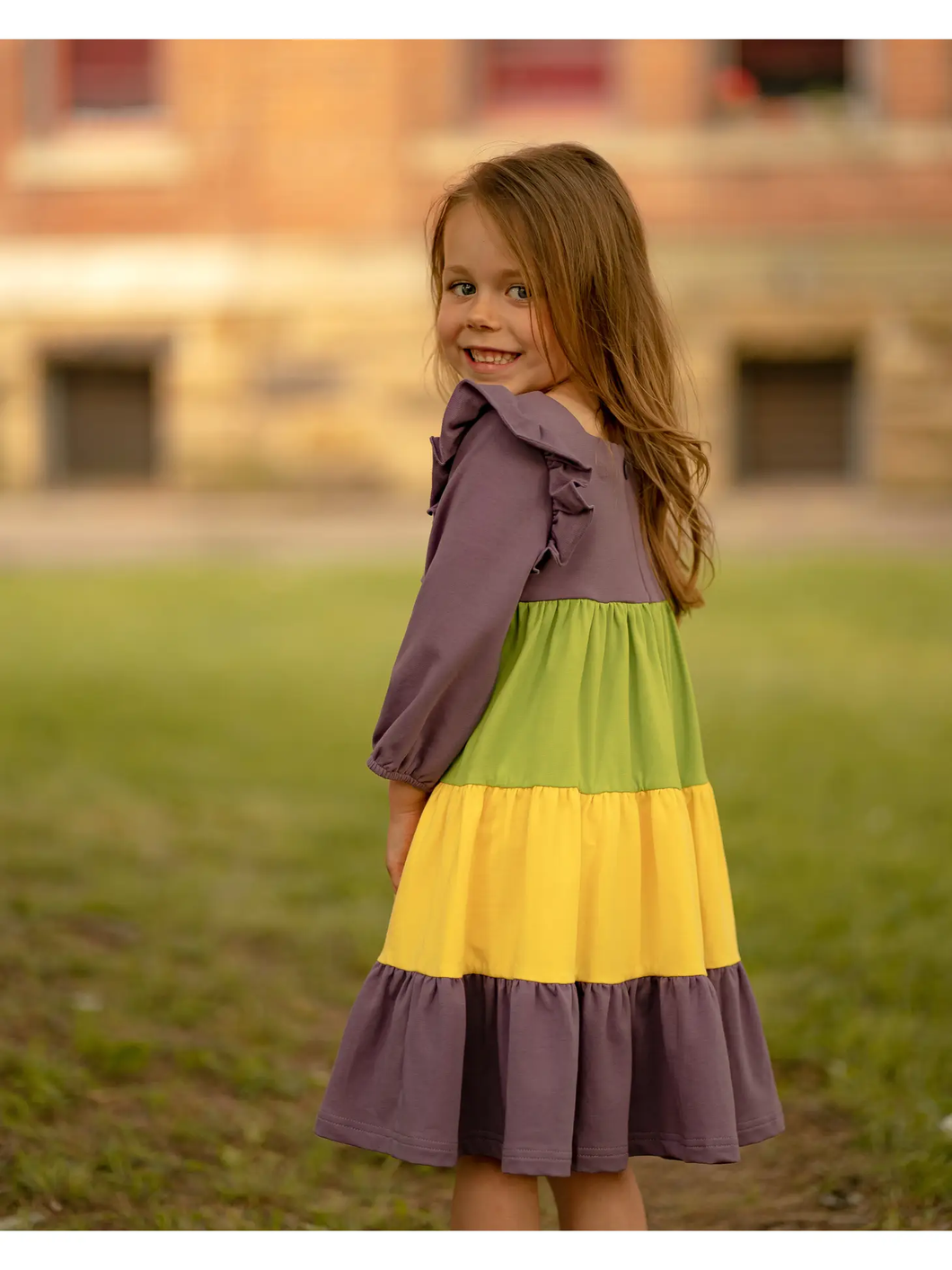 Mardi Gras Tiered Ariel Dress