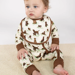 Chocolate Lab Camo Bib Set