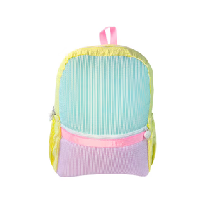 Colorblock Medium Seersucker Backpack