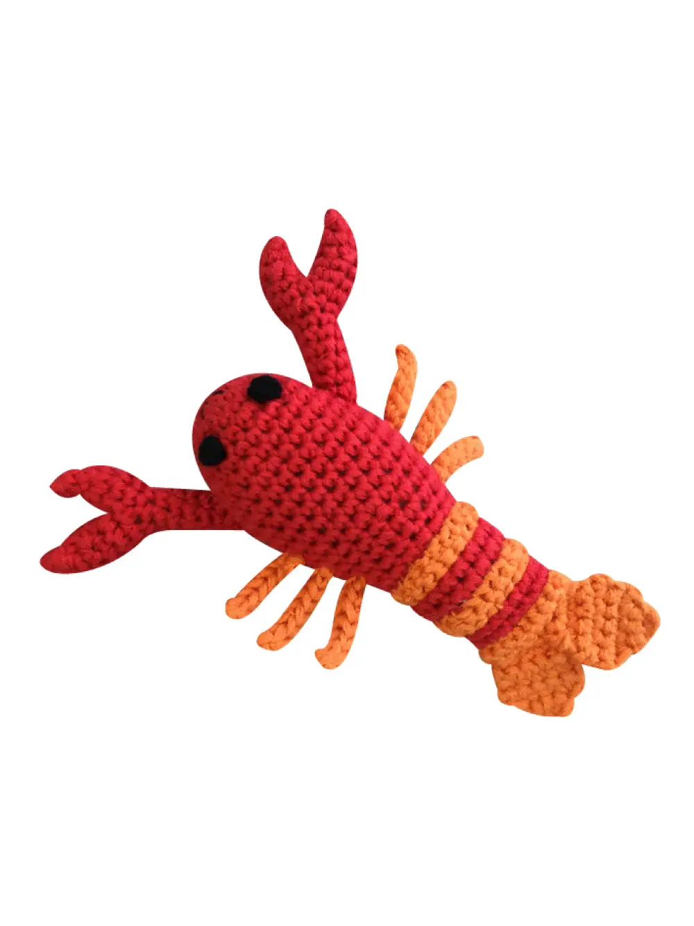 Claude The Crawfish Hand Crochet Rattle