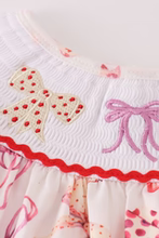 Load image into Gallery viewer, Bow Trio Smocked Dress
