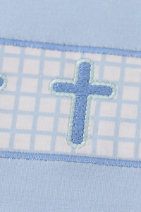 Embroidered Easter Cross Short Set