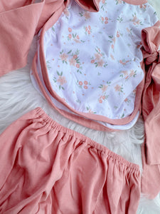 Mini Mauve Bonnie Bloomer Set