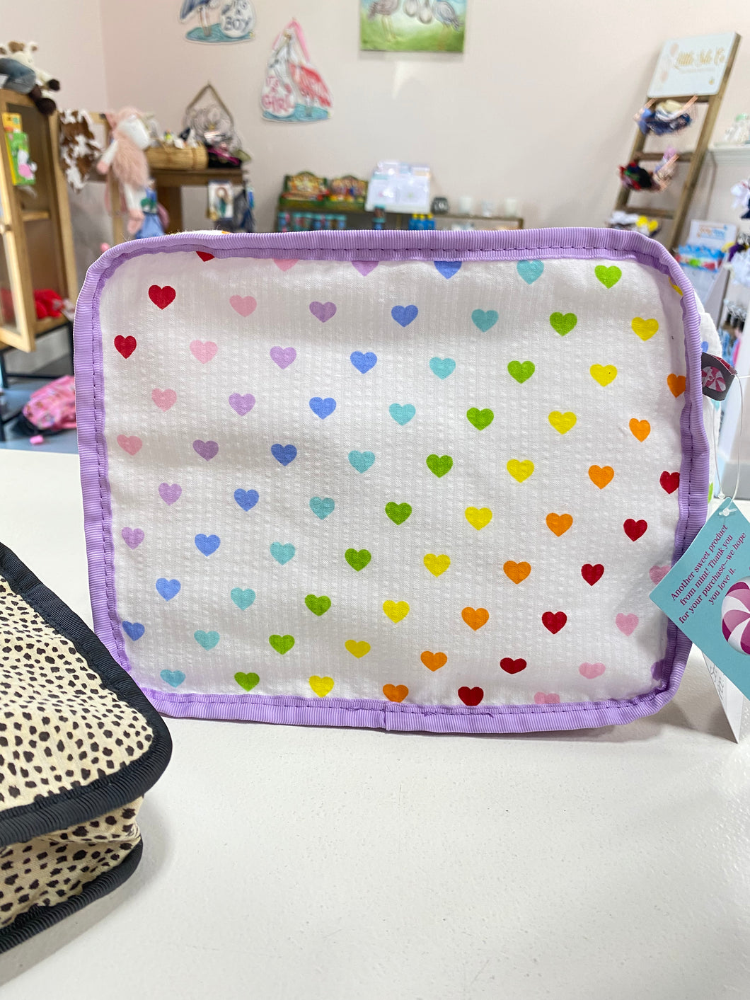 Medium Seersucker Accessory Bag
