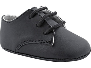 Infant Black Leather Oxfords 2901