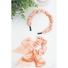 Load image into Gallery viewer, Satin Scrunchie and Headband Set
