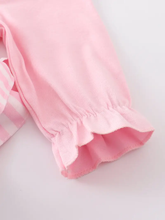 Load image into Gallery viewer, Pink ballet  bow  romper
