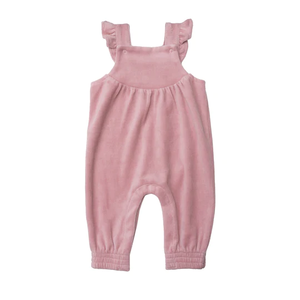 VELOUR RUFFLE OVERALL
