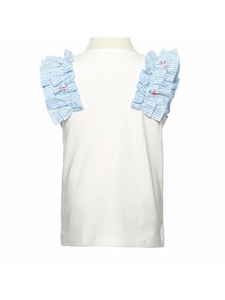 Callie- Seer ruffle trim top
