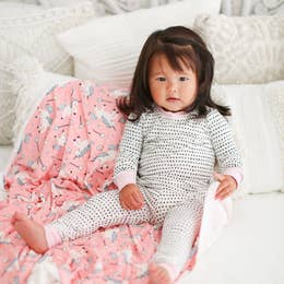 Polkadot and pink trim 2 pc sleeper
